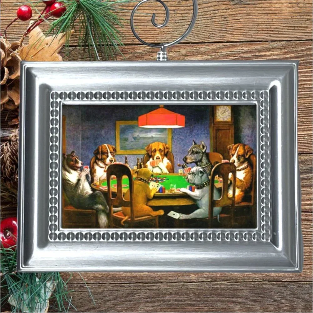 Dogs Playing Poker‎ Christmas Tree Ornament
